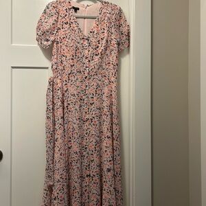 Talbot’s Pink Floral Button-Front Dress
